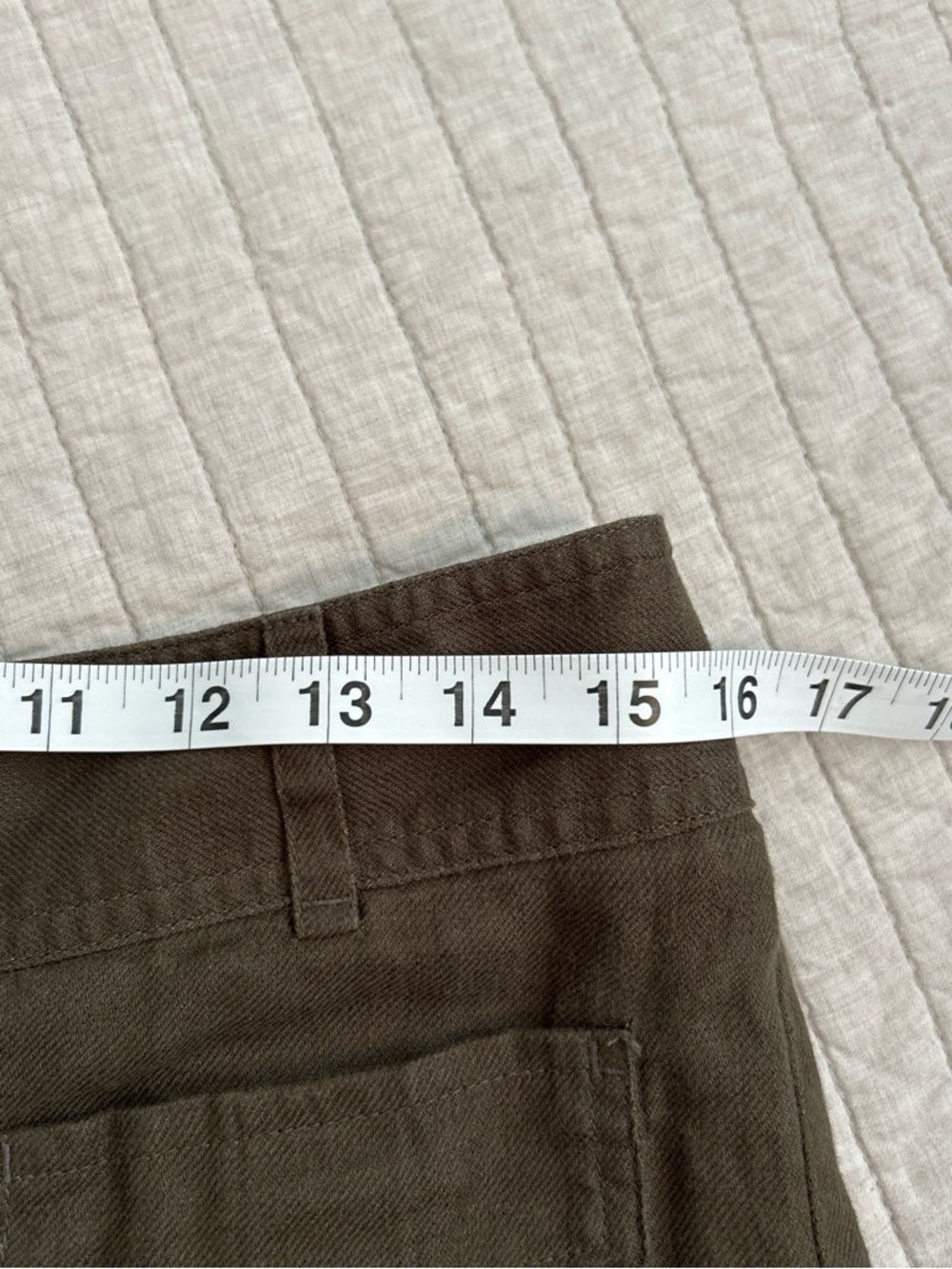 Limited Vtg 90’s Y2K green utility linen cuffed festival short shorts 6 - Picture 6 of 8